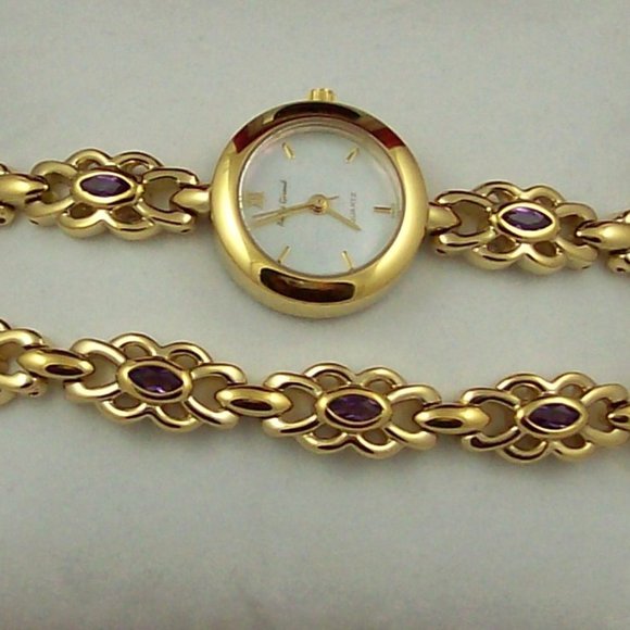 Andre\' Giroud Amethyst Watch & Bracelet Set main image 6